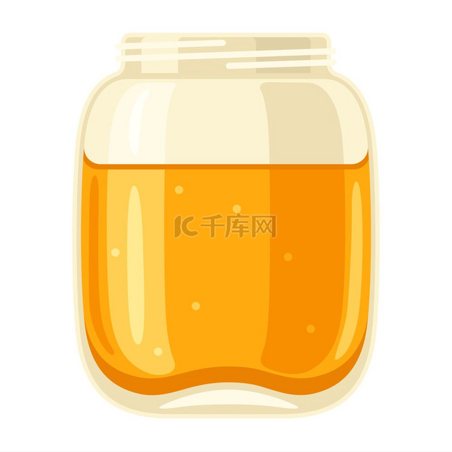 蜂蜜罐子的插图。