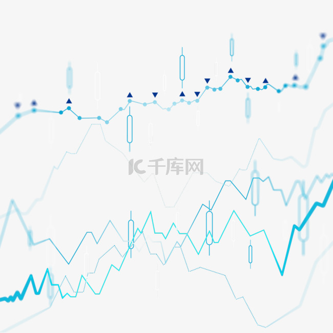 股票市场走势图分析蓝色折线图