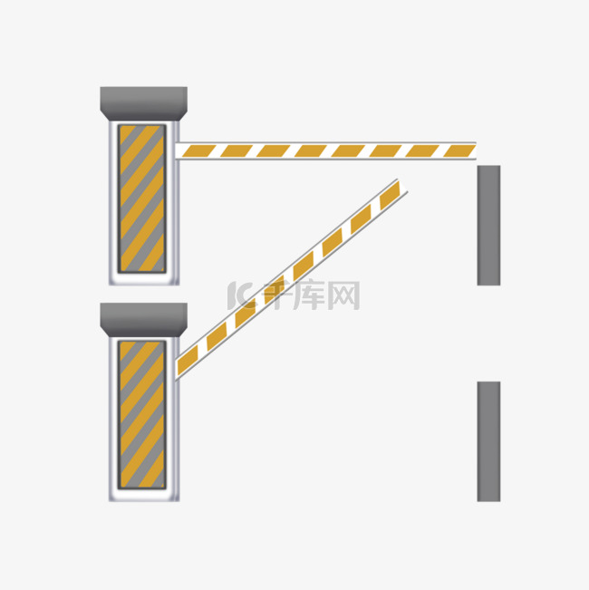 门禁汽车障碍开关卡通