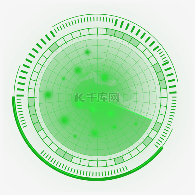 雷达绿色光点图示