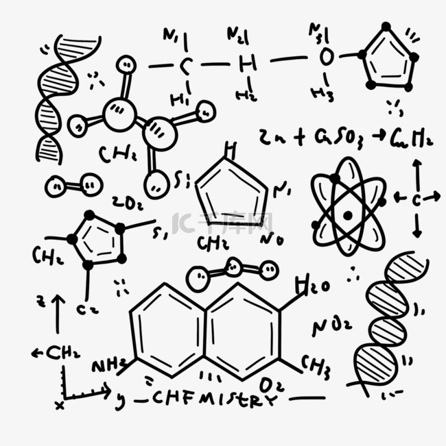 化学科学教育相关公式涂鸦画