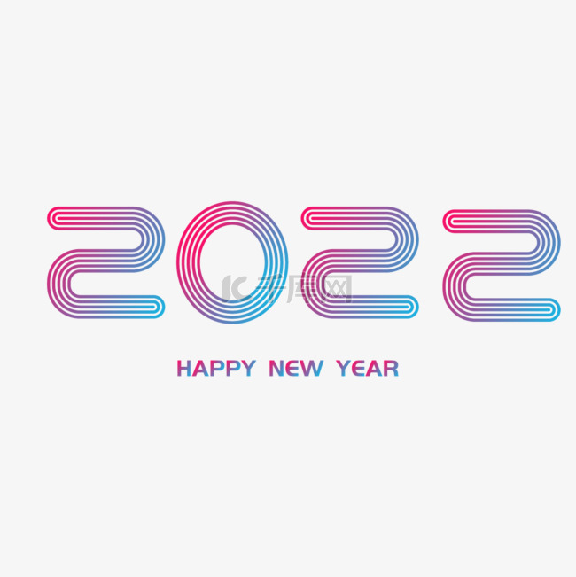 2022新年渐变质感元旦简约