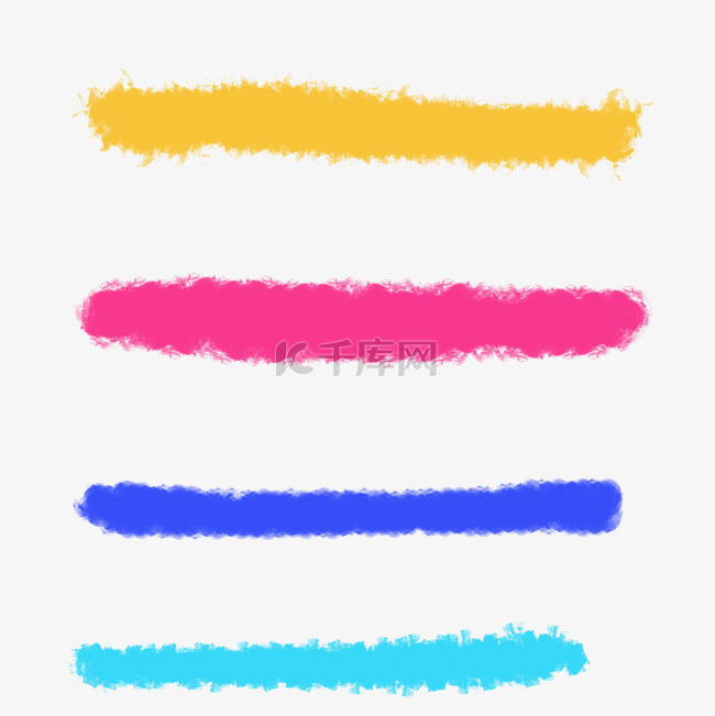 彩色蜡笔笔刷粉笔横线线条涂鸦