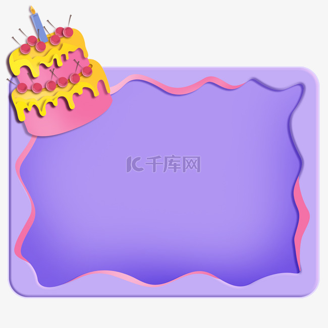 生日快乐祝福蛋糕贺卡