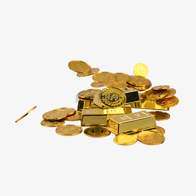 金条富贵钱币经济金币堆
