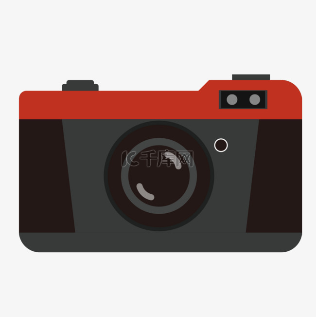 红黑简单相机剪贴画