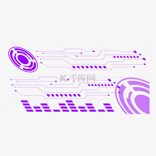 紫色科技几何线条
