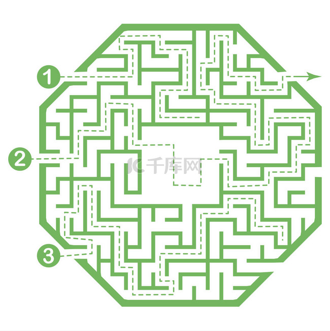 用迷宫说明,给孩子们解开迷宫.