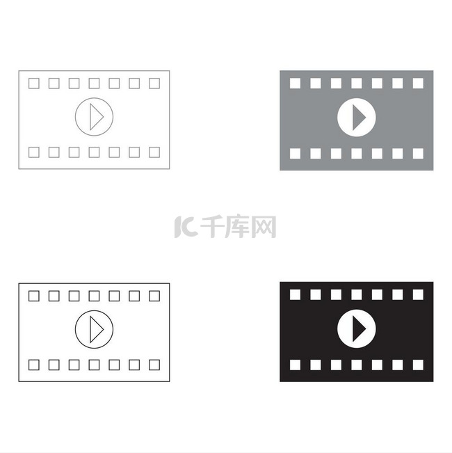 电影中的一帧黑色和灰色颜色集图