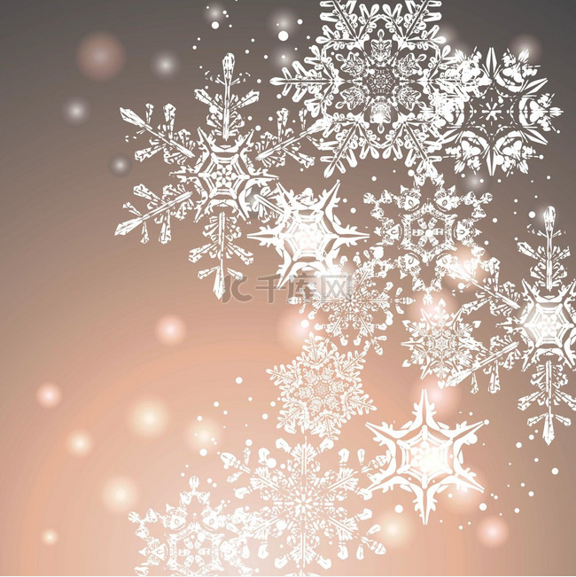 冬季抽象圣诞背景矢量插图