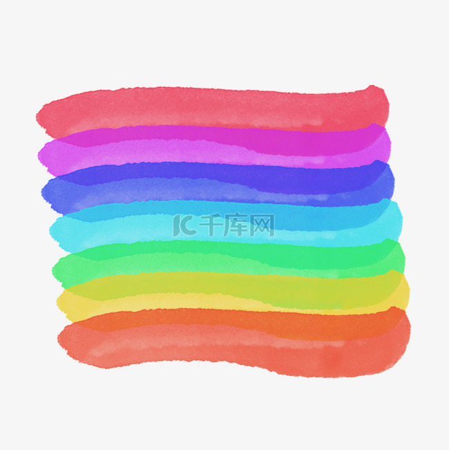 水彩彩虹笔刷