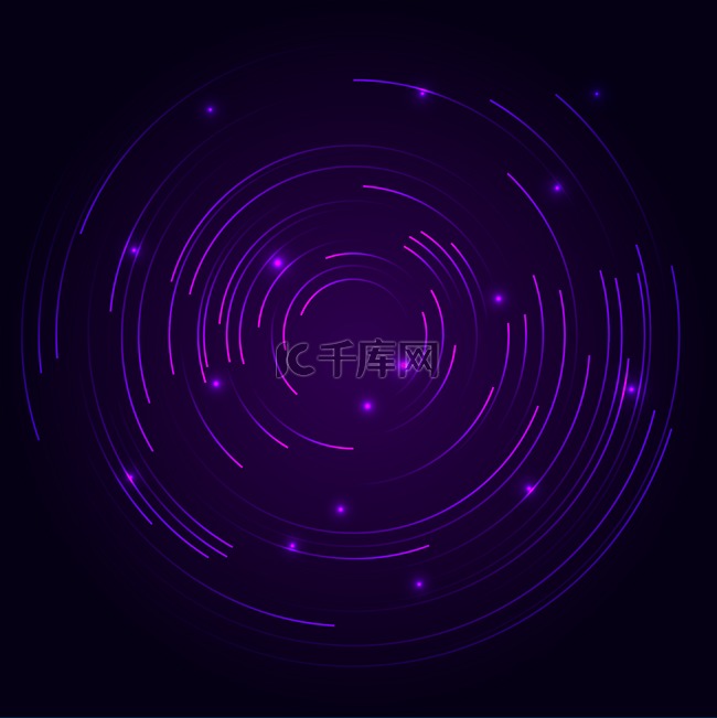 紫色科技旋涡线条圆圈