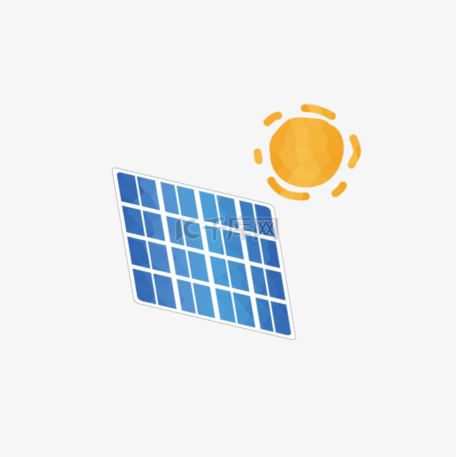 卡通太阳能电池板