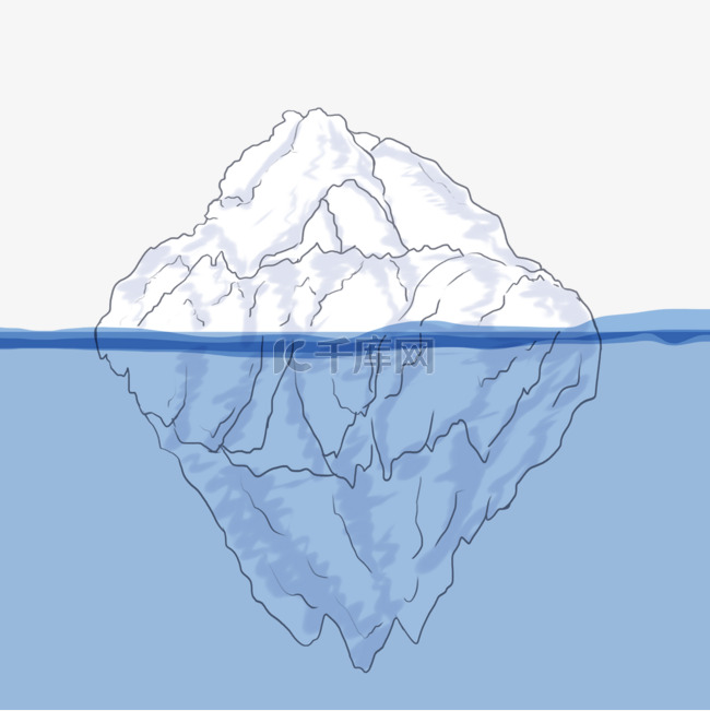 白色冰川冰山剪贴画