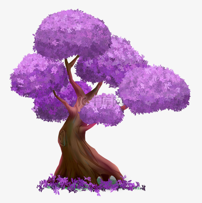 梦幻紫色仙侠景观树