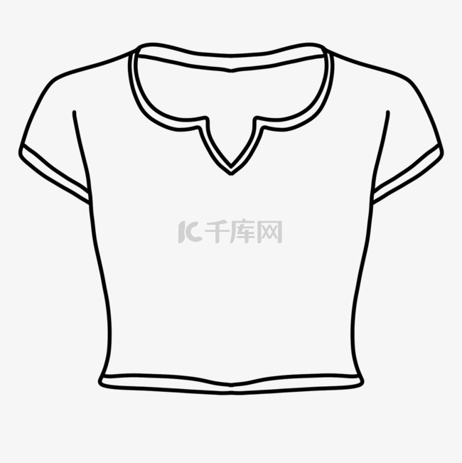 女性舒适衣服衬衫剪贴画黑白