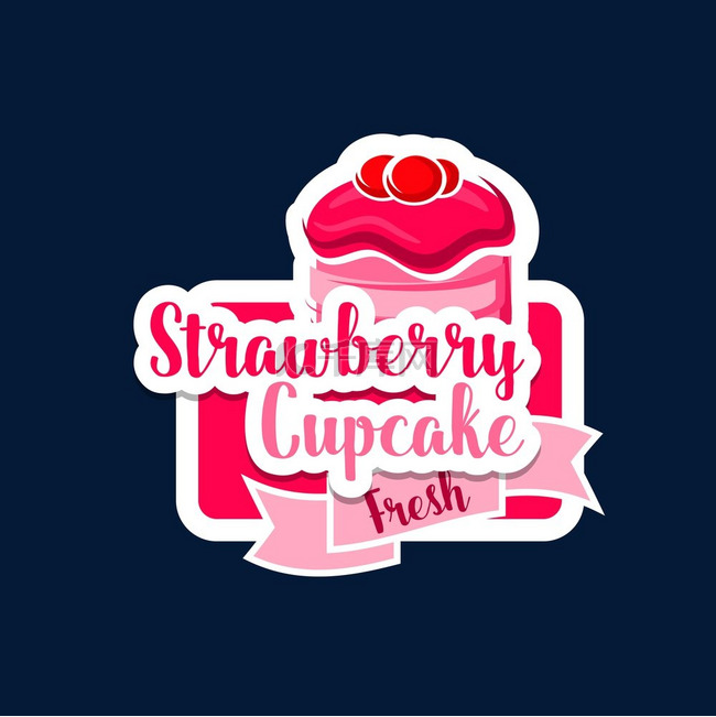 草莓蛋糕图标。