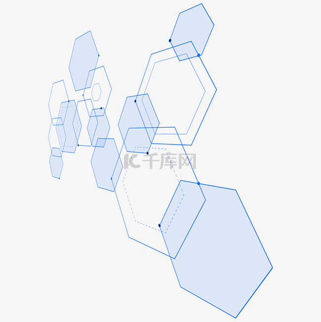 科技几何空调透视图形装饰