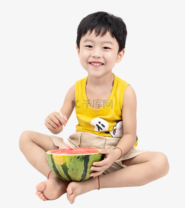 儿童吃大西瓜