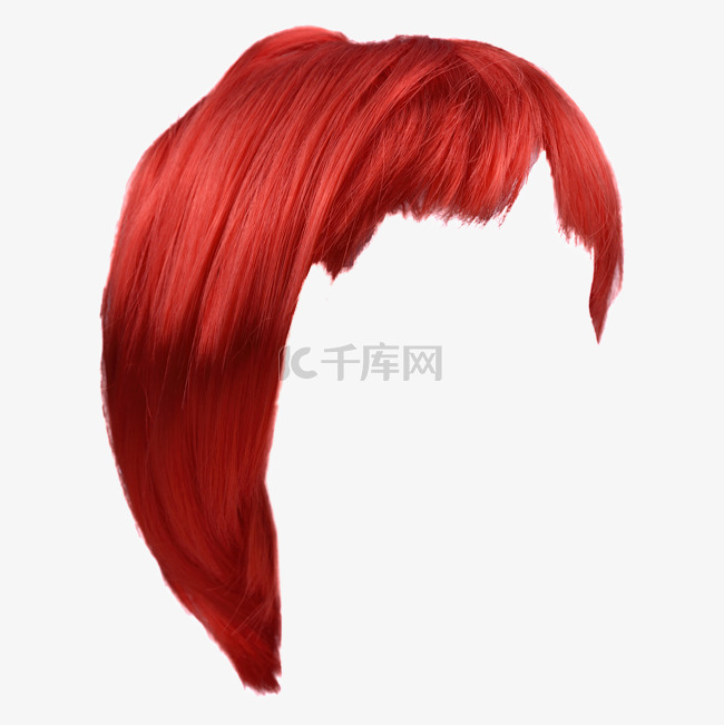 假发女士红色毛发