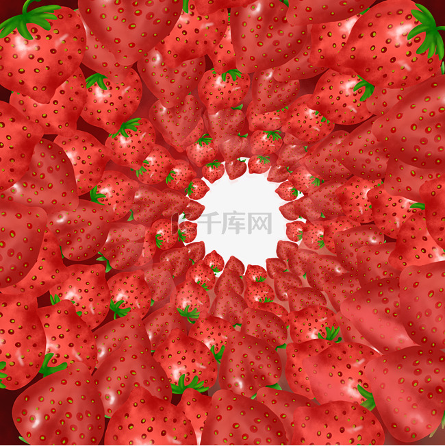 草莓水果隧道边框