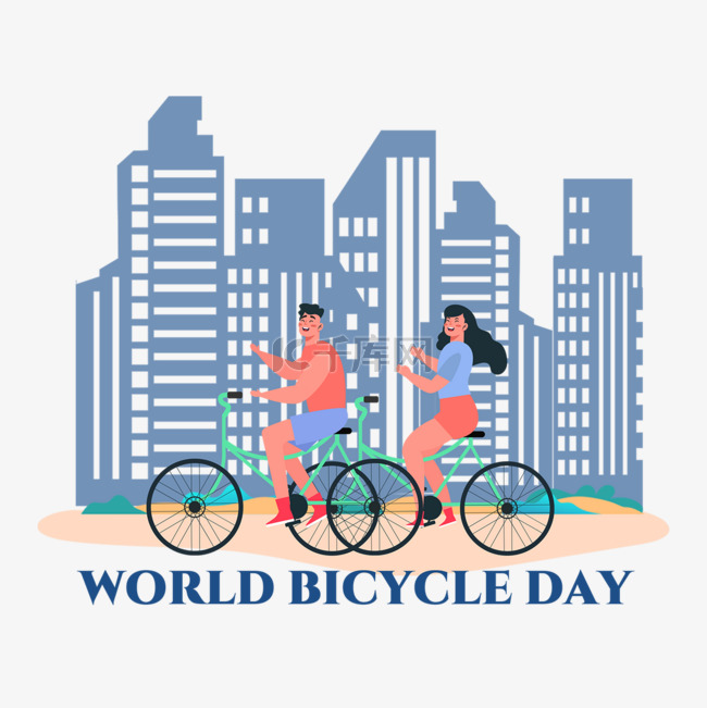 世界自行车日城市骑车运动