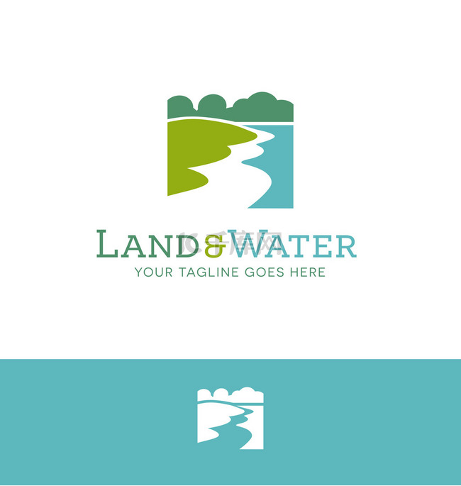 标志设计对土地和水相关的企业或