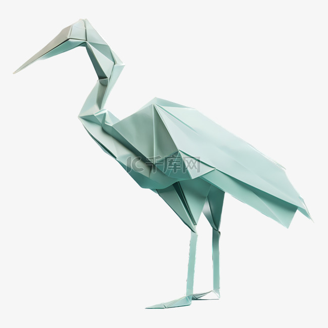 日本折纸风格动物鹤