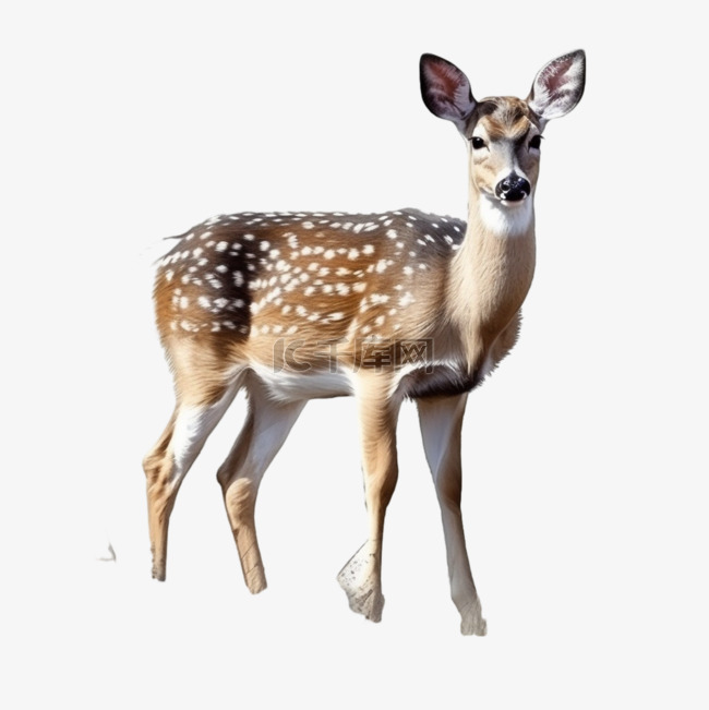卡通手绘野生动物梅花鹿