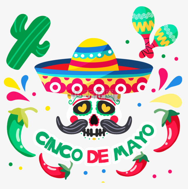 用墨西哥糖头骨庆祝Cinco de Mayo