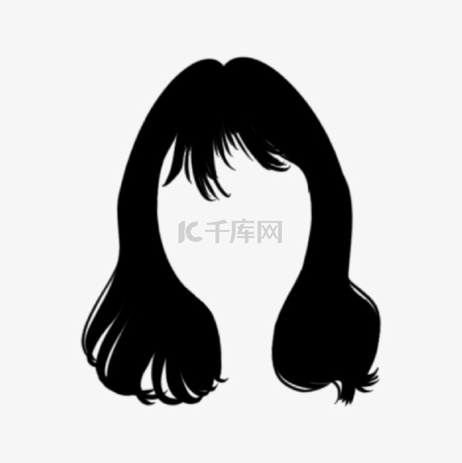 女士发型创意假发乌黑头发