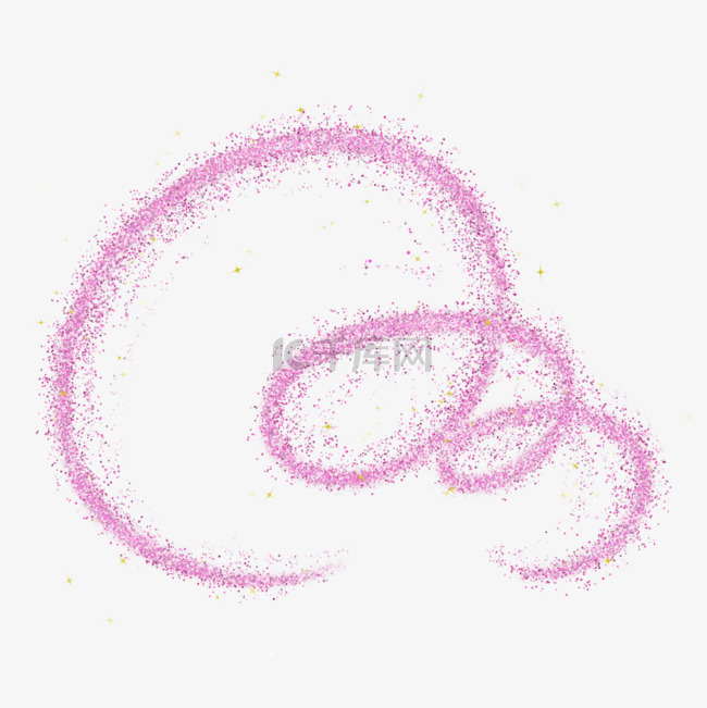金粉色螺旋创意光效光晕