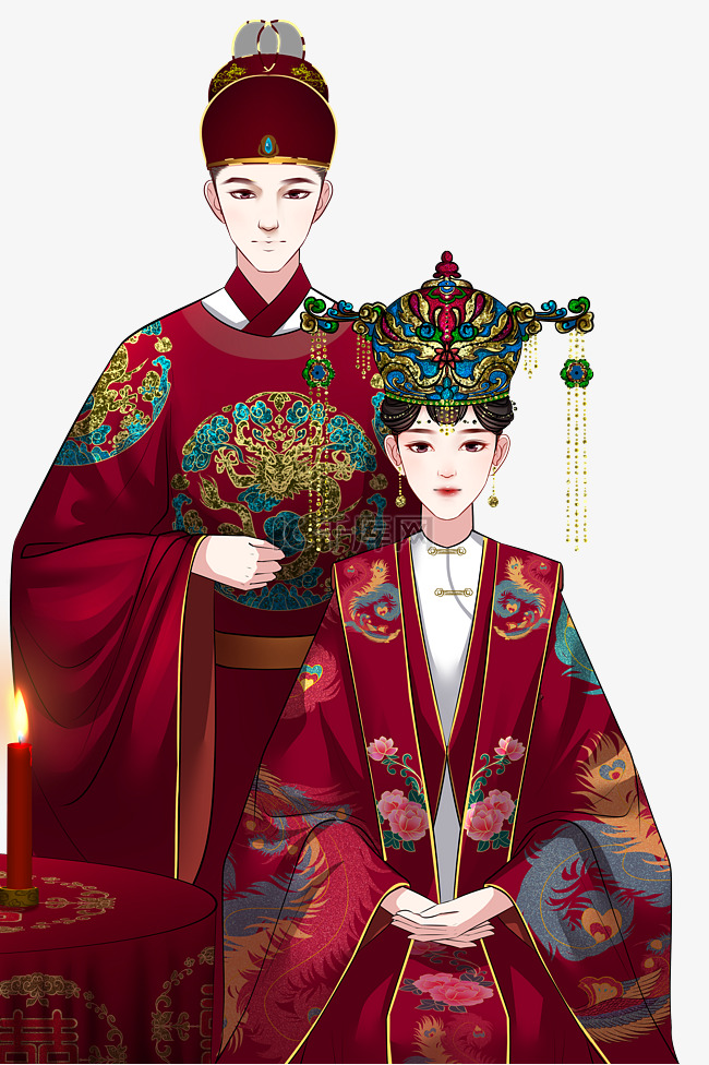 中国风结婚婚礼新娘新郎