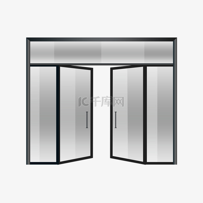 双开门玻璃门透明玻璃门