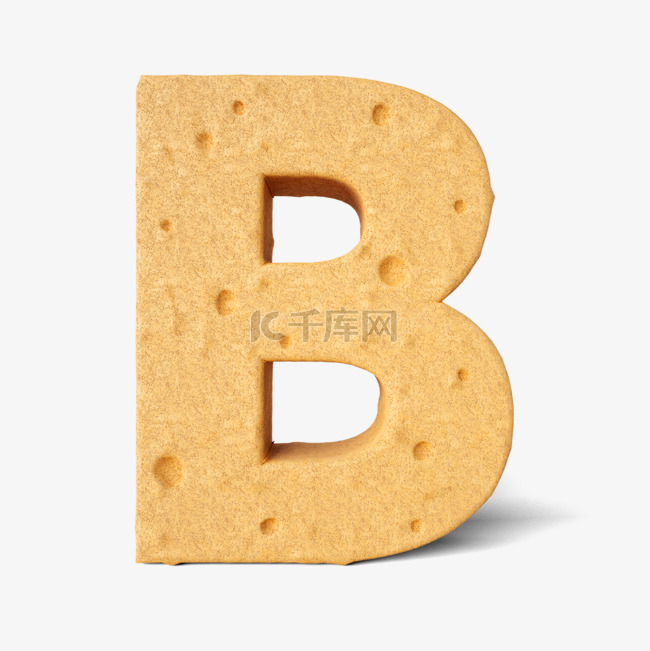 立体饼干字母b