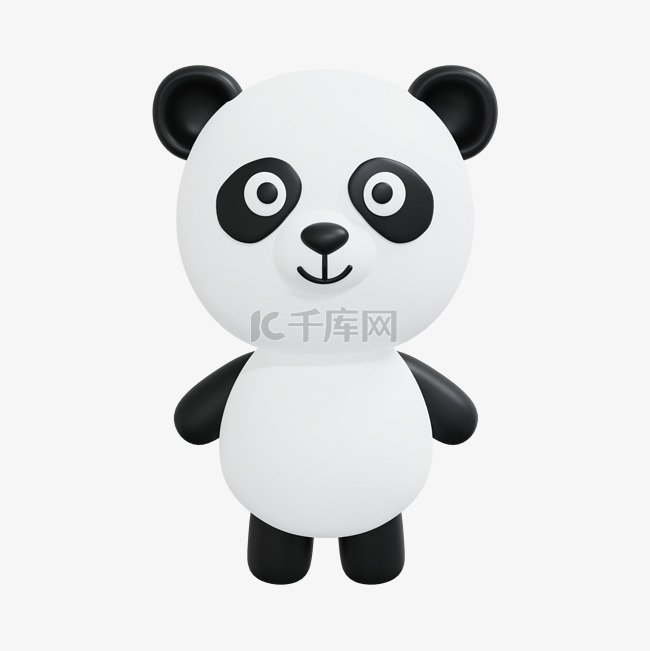 3DC4D立体大熊猫
