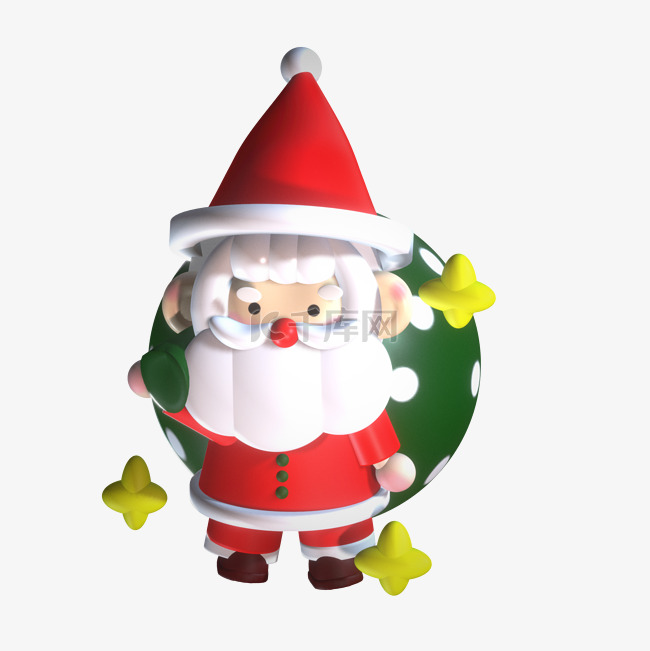 3D立体圣诞节圣诞老人
