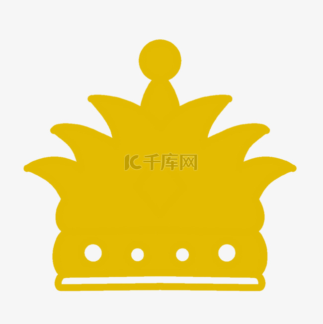复古款式对称金色简单皇冠