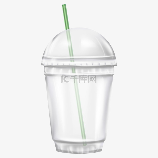 咖啡杯样机透明塑料白杯子
