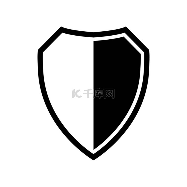 Vector Shield icon. Heraldic shields, security black labels.素材图片免费下载-千库网
