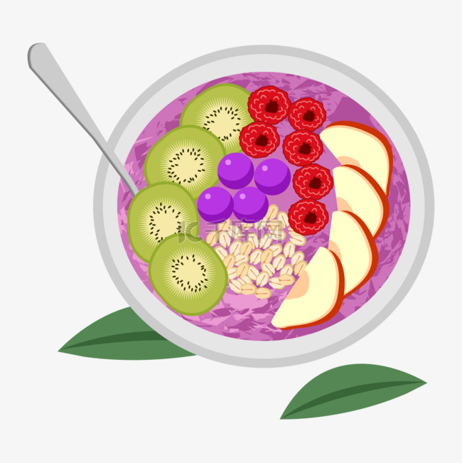 巴西莓碗健康水果