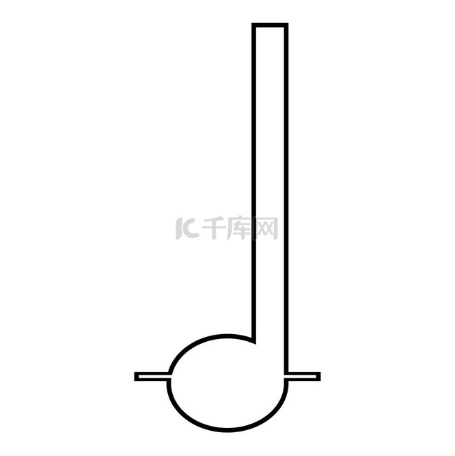 注意四分之一图标轮廓黑色矢量插