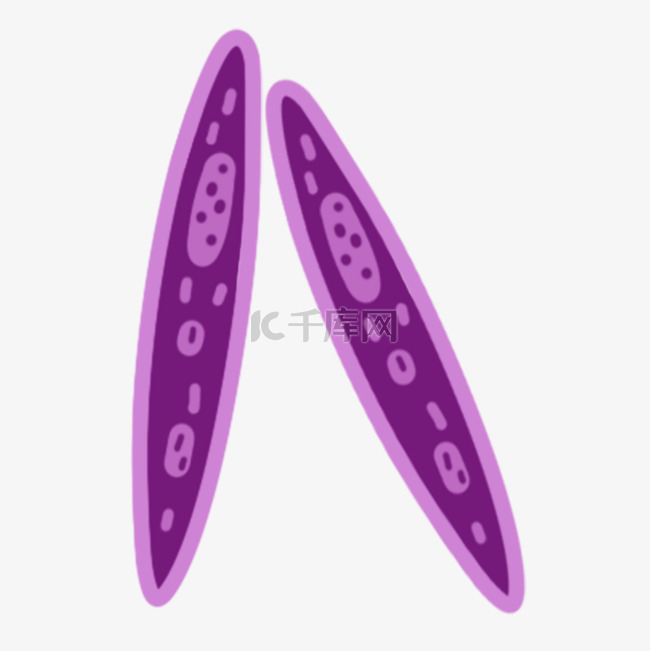 紫色细菌卡通微生物