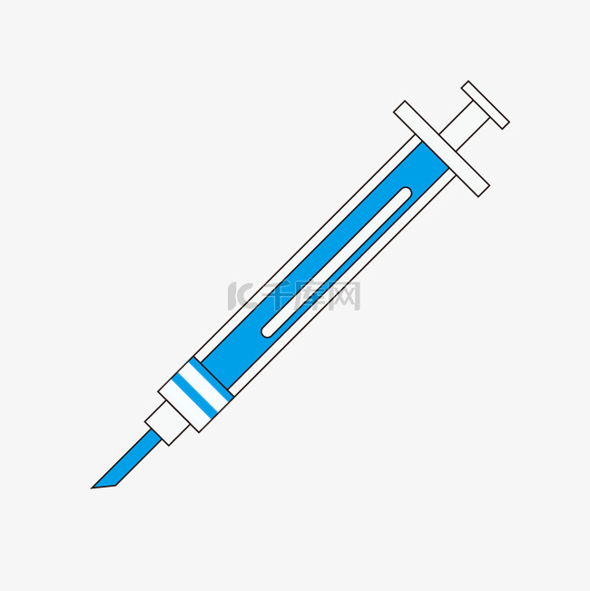 疫苗注射器疫情蓝色医疗