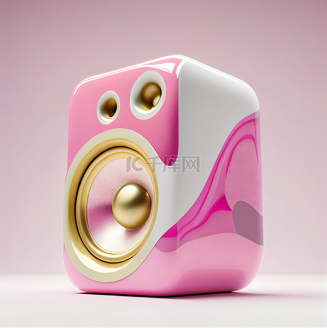 粉色可爱音箱电器