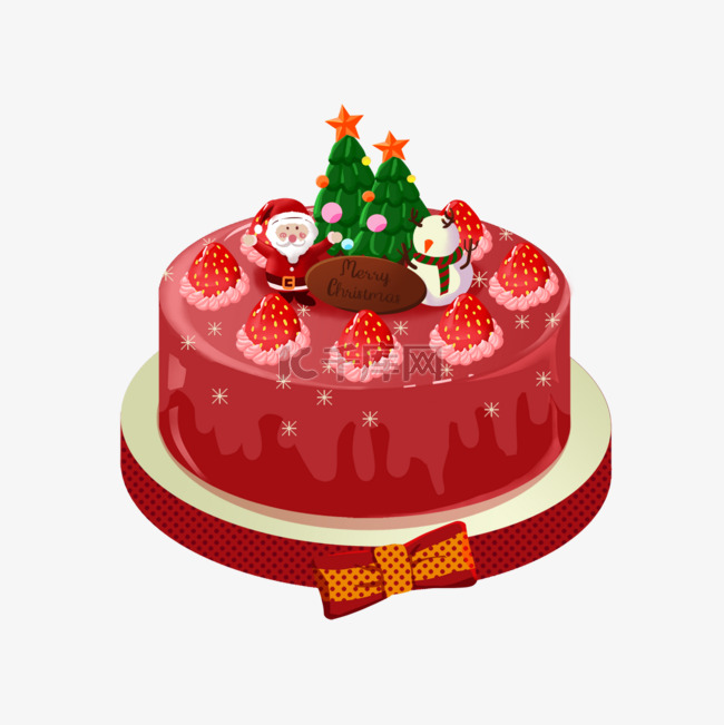 圣诞节草莓蛋糕