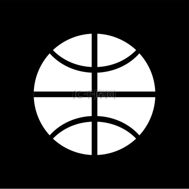 篮球球白色图标.. 篮球球它是