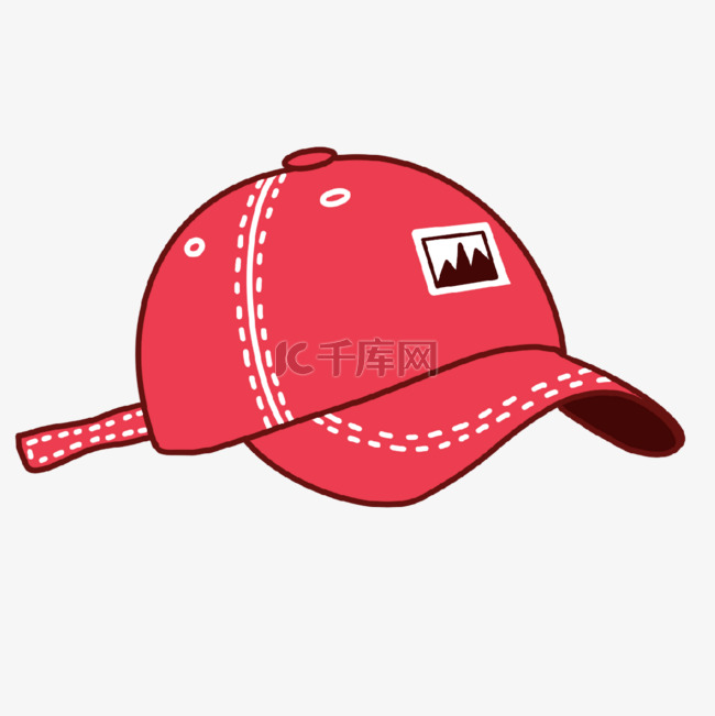 红色运动棒球帽剪贴画