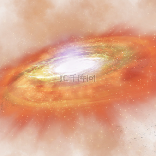 星空抽象橙红色光效超新星爆炸