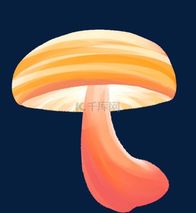 秋季金色蘑菇